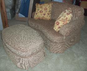 Broyhill McKinney Chair x 2 and Ottoman