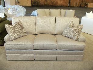 King Hickory Chatham - Sock Arm, Skirted - You Choose the Fabric or Leather