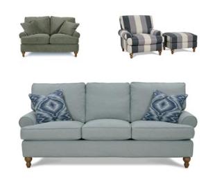 Robin Bruce - Cindy Sofa, Loveseat, Chair and Ottoman - You Choose the Fabric