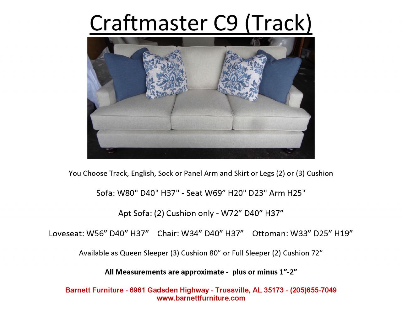 Barnett Furniture Apartment Size Sofas 72 83