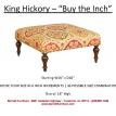 King Hickory "Buy the Inch" Square Ottoman Turned Leg