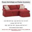 Rowe Hermitage (Faux Slipcover) Sofa with Chaise Accessory